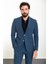 Düz Indigo Slim Fit Torba Cep Mono Yaka Spor Erkek Takım Elbise 3