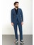 Düz Indigo Slim Fit Torba Cep Mono Yaka Spor Erkek Takım Elbise 5