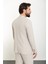 Düz Bej Slim Fit Torba Cep Mono Yaka Spor Erkek Takım Elbise 5