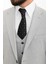 Düz Gri Slim Fit Mono Yaka 4 Drop Klasik Erkek Takım Elbise 2