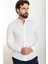 Düz Ekru Slim Fit Hakim Yaka Uzun Kollu Erkek Gömlek 3