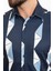 Desenli Lacivert Slim Fit Kısa Kollu Erkek Gömlek 2