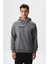 Erkek Regular Fit Yazı Baskılı Dikişli Kanguru Cepli Sweatshirt K28254627001 1