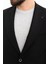 Düz Siyah Slim Fit Geniş Yaka Erkek Ceket 2
