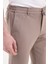 Düz Bej Super Slim Fit Beli Lastikli İpli Erkek Pantolon 2