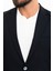 Çizgili Lacivert Slim Fit Mono Yaka Erkek Ceket 2
