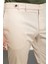 Düz Bej Super Slim Fit Kemerli Erkek Pantolon 2