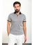 Düz Gri Slim Fit Polo Yaka Erkek T-Shirt 1