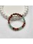 Doğal Taş Bileklik Şans ve Kararlılık Erkek Bilekliği Aventurin Kırmızı Jasper 8 mm Esnek Misinalı 1