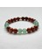 Doğal Taş Bileklik Şans ve Kararlılık Erkek Bilekliği Aventurin Kırmızı Jasper 8 mm Esnek Misinalı 3