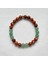 Doğal Taş Bileklik Şans ve Kararlılık Erkek Bilekliği Aventurin Kırmızı Jasper 8 mm Esnek Misinalı 4