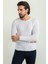 Lase Beyaz Slim Fit Bisiklet Yaka Uzun Kollu Erkek Triko 3