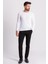 Lase Beyaz Slim Fit Bisiklet Yaka Uzun Kollu Erkek Triko 5