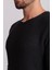 Lase Siyah Slim Fit Bisiklet Yaka Uzun Kollu Erkek Triko 2
