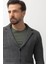 Kareli Antrasit Rengi Torba Cep Slim Fit Erkek Triko Ceket 2