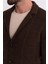 Kareli Kahverengi Torba Cep Slim Fit Erkek Triko Ceket 4
