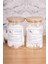 2li 250ML Bambu Kapaklı Pamuk/kulak Pamuğu Kavanozu Cam Banyo Düzenleyici 3