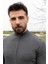 Duz Antrasit Renk Slim Fit Yarım Balıkcı Yaka Erkek Hırka 2
