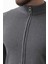 Duz Antrasit Renk Slim Fit Yarım Balıkcı Yaka Erkek Hırka 4