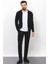 Desenli Siyah Renk Slim Fit Hakim Yaka Erkek Hırka 3
