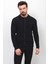Desenli Siyah Renk Slim Fit Hakim Yaka Erkek Hırka 4