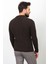 Desenli Kahverengi Slim Fit Hakim Yaka Erkek Hırka 5