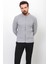 Desenli Gri Renk Slim Fit Hakim Yaka Erkek Hırka 1