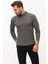 Düz Antrasit Rengi Slim Fit Erkek Yarım Balıkçı Yaka Kazak 5