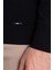 Düz Siyah Renk Slim Fit V Yaka Erkek Kazak 3