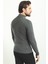 Kareli Antrasit Slim Fit Yarım Balıkçı Yaka Erkek Triko Kazak 4
