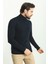Düz Lacivert Renk Slim Fit Tam Balıkçı Yaka Erkek Kazak 1