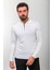 Düz Ekru Slim Fit Fermuarlı Polo Yaka Erkek Triko Kazak 1