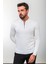 Düz Ekru Slim Fit Fermuarlı Polo Yaka Erkek Triko Kazak 3