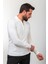 Düz Ekru Slim Fit Fermuarlı Polo Yaka Erkek Triko Kazak 4