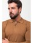 Düz Kamel Slim Fit Fermuarlı Polo Yaka Erkek Triko Kazak 5