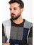 Parçalı Kahverengi Slim Fit Bisiklet Yaka Yün Erkek Triko Kazak 2