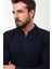 Düz Lacivert Slim Fit Fermuarlı Polo Yaka Erkek Triko Kazak 5