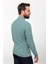 Desenli Yeşil Slim Fit Yarım Balıkçı Yaka Yün Erkek Triko Kazak 5