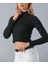 Kadın Balıkçı Yaka Uzun Kollu Kaşkorse Fitted/slim Crop Bluz 1