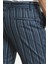 Çizgili Lacivert Renk Super Slim Fit Erkek Şort 3