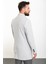 Düz Gri Slim Fit Mono Yaka Kaşe Erkek Kaban 5