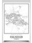 Eskişehir Şehir Haritası Çerçevesiz Poster-Harita Sanatı, Map Art Design 1