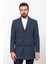 Düz Lacivert Slim Fit Mono Yaka Klasik Kaşe Erkek Kaban 5
