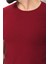 Düz Bordo Rengi Super Slim Fit Bisiklet Yaka Basic Erkek T-Shirt 2
