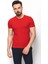 Düz Kırmızı Renk Super Slim Fit Bisiklet Yaka Basic Erkek T-Shirt 1