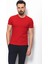 Düz Kırmızı Renk Super Slim Fit Bisiklet Yaka Basic Erkek T-Shirt 3