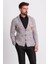 Kırçıllı Bej Slim Fit Yün Erkek Triko Ceket 1