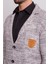 Kırçıllı Bej Slim Fit Yün Erkek Triko Ceket 2