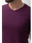 Desenli Slim Fit V Yaka Basic Erkek T-Shirt 2