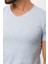 Desenli Slim Fit V Yaka Basic Erkek T-Shirt 2